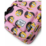 Herschel Classic Mini Backpack featuring Simpsons design, with adjustable straps and front pocket, in vibrant colors.