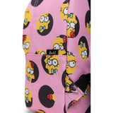 Herschel Classic Mini Backpack featuring Simpsons design with adjustable straps and front pocket, made of durable fabric.
