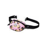 Herschel Fourteen Hip Pack featuring Simpsons design, black fabric with colorful cartoon characters, compact waist bag for essentials