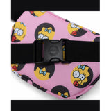 Herschel Fourteen Hip Pack featuring Simpsons design, black fabric with printed graphic, adjustable strap and compact storage.