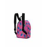 Herschel Classic Mini Backpack featuring Simpsons design, black fabric with colorful cartoon character print, compact and stylish.