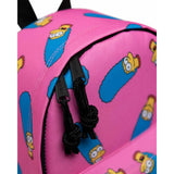 Herschel Classic Mini Backpack featuring Simpsons design, with adjustable straps, front pocket, and cartoon character print.
