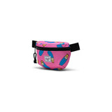 Herschel Fourteen Hip Pack featuring Simpsons design, compact black bag with adjustable strap and cartoon character details.