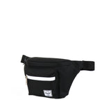 Herschel Seventeen hip pack in black with adjustable waist strap and front pocket, casual waist bag for everyday use