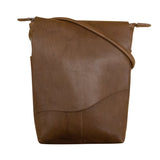 ILI Crossbody Bag 6647 with adjustable strap and multiple compartments, shown in black leather.