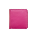 Turquoise ILI mini bi-fold RFID wallet with card slots and secure RFID blocking technology.