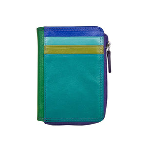 ILI RFID card holder wallet with tropical-themed design, compact and secure for carrying credit cards and IDs.