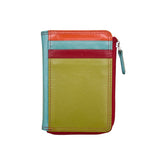 ILI RFID card holder wallet with citrus-colored exterior, featuring multiple card slots and a sleek, compact design.