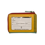 ILI RFID card holder wallet in citrus color with multiple card slots and compact design for secure, organized storage of cards.