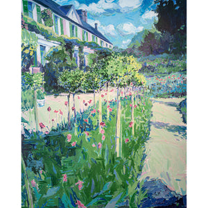 Fine art print of Giverny by Jon Cantwell, featuring vibrant watercolor landscape in a stylish frame, by Index Urban.