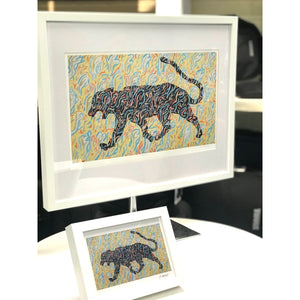 Fine art print titled 'Nagual' by Jordan Cantwell, featuring vibrant, abstract artwork on high-quality paper.