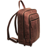 Brown Jack Georges Voyager Backpack with multiple compartments and adjustable straps, designed for stylish everyday use.