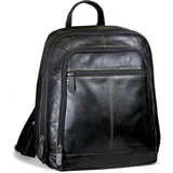 Brown Jack Georges Voyager Backpack with multiple compartments and padded straps, designed for style and comfort.