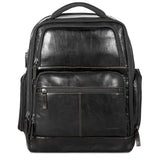 Brown Jack Georges Voyager Tech Backpack with multiple compartments and padded shoulder straps for comfortable carrying.