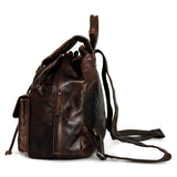 Jack Georges Voyager drawstring backpack with adjustable straps, leather accents, and spacious interior for everyday use.