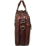 Jack Georges Voyager large travel briefcase with leather exterior, multiple compartments, and sturdy handle for professional travel.