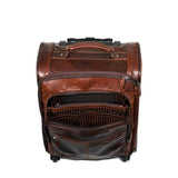 Jack Georges Voyager 18-inch carry-on luggage with hard-shell exterior and retractable handle in black.