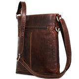 Brown Jack Georges Voyager crossbody bag with adjustable strap and multiple compartments, stylish and functional for everyday use.