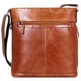 Brown Jack Georges Voyager Crossbody Bag with adjustable strap and multiple compartments, designed for everyday use.