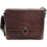 Brown Jack Georges Voyager Messenger Bag, crossbody style with adjustable strap and multiple compartments, for everyday use.