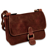 Brown Jack Georges Voyager Mini Crossbody Bag with adjustable strap and sleek design, perfect for everyday carry.