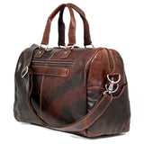 Brown Jack Georges Voyager Day Bag or Duffle with leather accents, featuring sturdy handles and spacious main compartment.