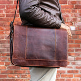 Large Jack Georges Voyager Travel Messenger Bag with adjustable strap and multiple compartments for organized travel.