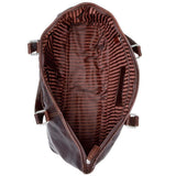 Jack Georges Voyager Shopper Tote bag in brown with sturdy handles and spacious interior, ideal for daily use and travel.