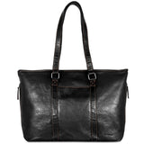 Black Jack Georges Voyager Shopper Tote bag with front view, featuring sleek design and spacious interior for everyday use.