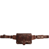 Brown Jack Georges Voyager waist pack with handsfree belt design, compact and stylish for convenient carry.