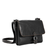 Brown Jack Georges Voyager waist pack with handsfree belt bag design, featuring multiple compartments and adjustable strap.