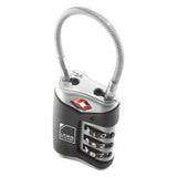 Grey Lewis N. Clark Travel Sentry Cable Lock, accessories for securing luggage and travel bags with key or combination lock