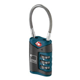 Grey Lewis N. Clark Travel Sentry Cable Lock, a secure travel accessories lock with key for luggage security.