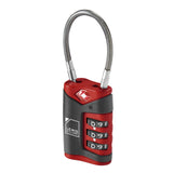 Grey Lewis N. Clark Travel Sentry cable lock, a travel accessories security lock with a compact design.