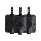 Matador FlatPak™ Toiletry Bottle 3-Pack in charcoal, compact travel accessories with secure caps, ideal for toiletries.