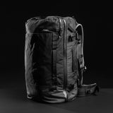 Matador GlobeRider45 travel backpack in white with multiple compartments and adjustable straps, designed for durable travel use.