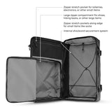 Matador GlobeRider45 travel backpack in white, featuring multiple compartments and durable design for stylish travel.