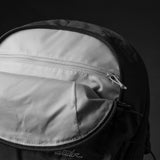 Matador Beast28 ultralight technical backpack in black with multiple compartments and adjustable straps for outdoor adventures.