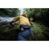 Matador Freerain waterproof packable waist pack in black with adjustable strap and compact design for outdoor activities.