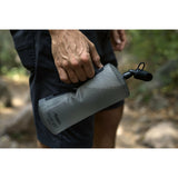 Matador packable water bottle made of durable plastic, designed for outdoor use and easy to fold when empty.