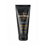 Mistral men's post shave balm in black amber bottle, featuring a sleek design and smooth texture for after-shave skincare.