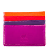 Black Mywalit credit card holder wallet with multiple card slots, made of smooth leather material.