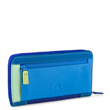 Black Mywalit large zip wallet with multiple card slots and a secure zipper closure, stylish and functional for everyday use.