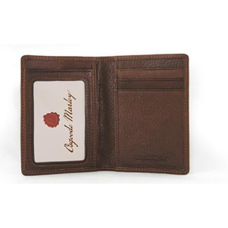 Black Osgoode Marley RFID double ID card case wallet with multiple card slots and secure design.