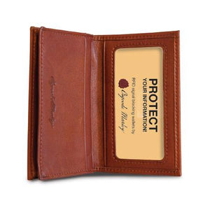 Black Osgoode Marley RFID Gusset Card Case wallet with multiple card slots and secure RFID blocking design.