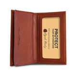 Black Osgoode Marley RFID Gusset Card Case wallet with multiple card slots and secure RFID blocking design.
