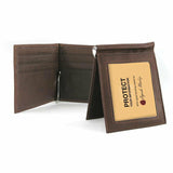 Black Osgoode Marley RFID money clip wallet with sleek design and multiple card slots on a white background.