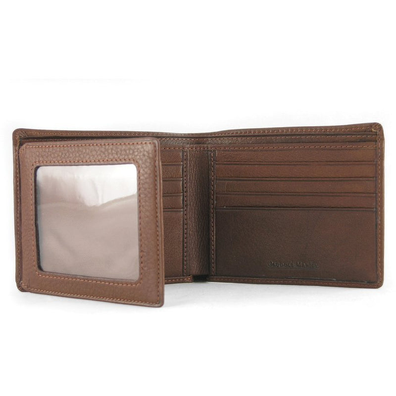 Osgoode Marley black RFID flipper billfold wallet with multiple card slots and secure cash compartment.