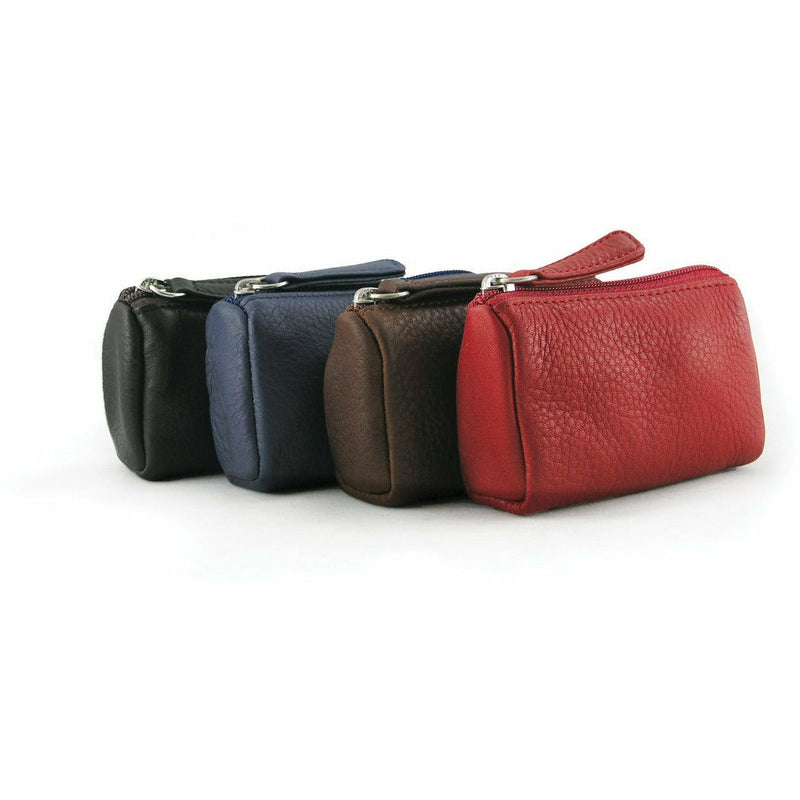 Black Osgoode Marley small coin pouch wallet with compact design and zipper closure, perfect for carrying coins and small essentials.