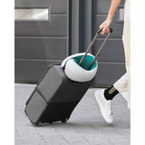 Midnight grey Ostrichpillow Go Neck Pillow, a comfortable travel accessory designed for neck support and relaxation.